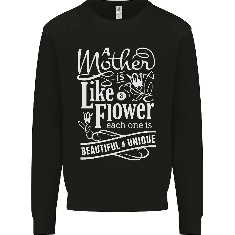 A Mother is Like a Flower Mum Mom Day Mens Sweatshirt Jumper Hoodie with Elastic Cuffs Stretchable Comfortable A Mother is Like a Flower Mum Mom Day Mens Sweatshirt Jumper Hoodie with Elastic Cuffs Stretchable Comfortable