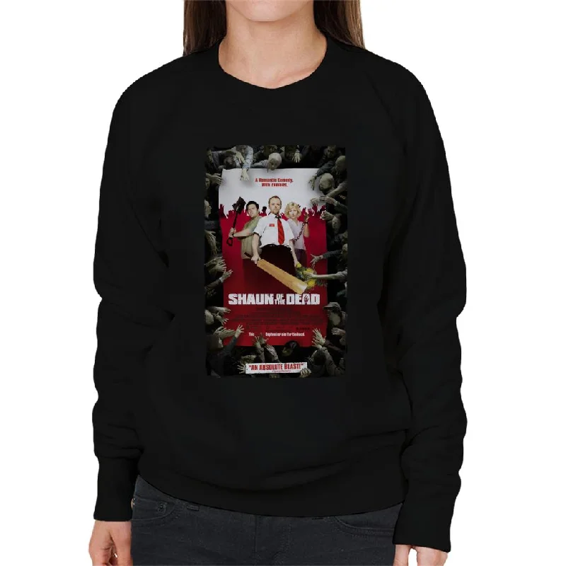 Shaun of the Dead Theatrical Poster Women's Sweatshirt Hoodie with Cropped Fit Short Trendy Shaun of the Dead Theatrical Poster Women's Sweatshirt Hoodie with Cropped Fit Short Trendy
