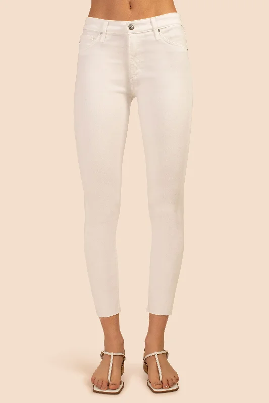 AG Women's Farrah White Cropped Skinny Jean Trendy Classic Fit Jeans
