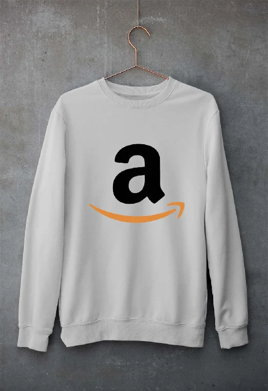 Amazon Unisex Sweatshirt for Men/Women Hoodie with Hem Contrast Bold Stylish