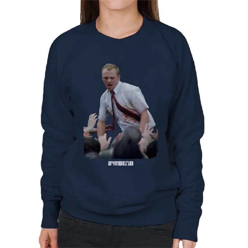Shaun of the Dead With Zombies Women's Sweatshirt Hoodie with Ribbed Neckline Snug Warm Shaun of the Dead With Zombies Women's Sweatshirt Hoodie with Ribbed Neckline Snug Warm