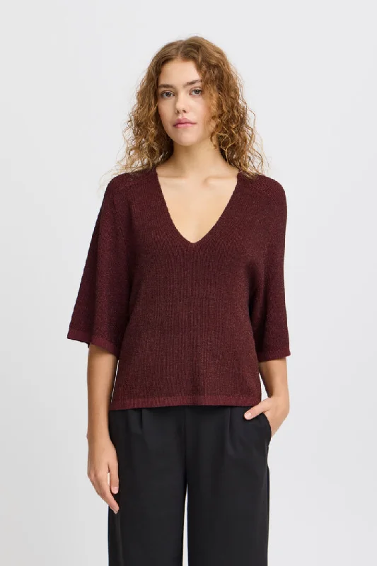 Ichi Cody Jumper-Fig-20122116 Sweater Knitwear Pullover