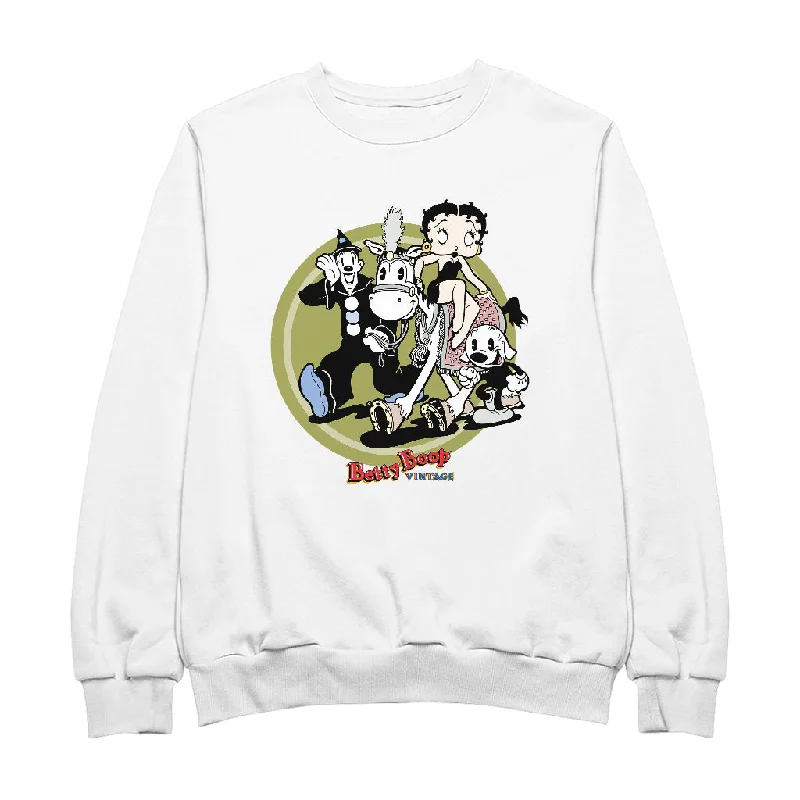 Betty Boop Vintage Circus Crew Women's Sweatshirt Hoodie with Reflective Safety Nightwear Betty Boop Vintage Circus Crew Women's Sweatshirt Hoodie with Reflective Safety Nightwear