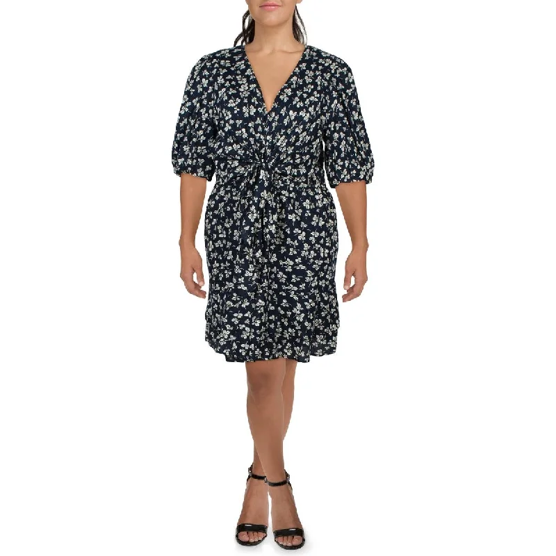 Womens Cotton Mini Dress Comfortable Ruffle Mini Dress