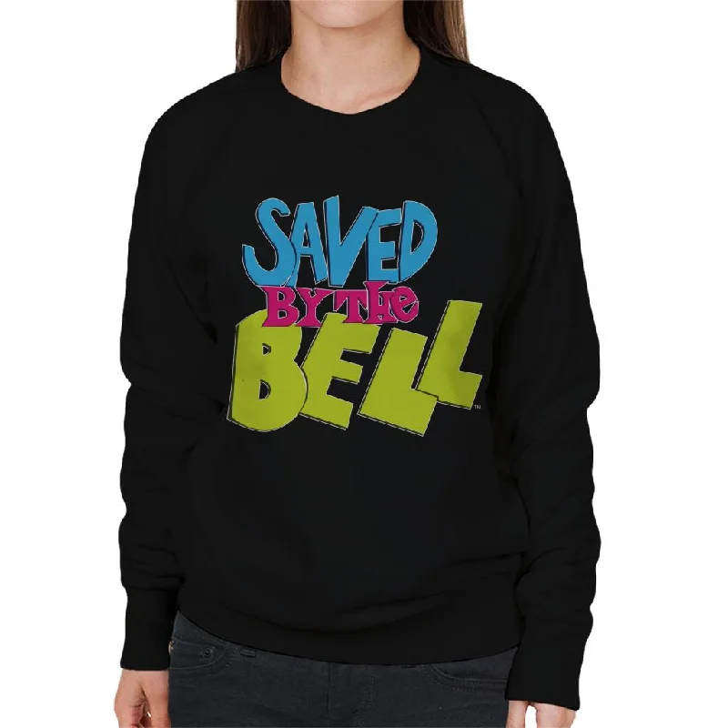 Saved By The Bell Coloured Logo Women's Sweatshirt Hoodie with Strings Custom Fit Adjustable Saved By The Bell Coloured Logo Women's Sweatshirt Hoodie with Strings Custom Fit Adjustable