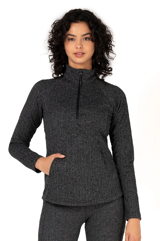 Alpine 1/4 Zip Double Brushed Jacquard Sweater Velvet Chenille Corduroy