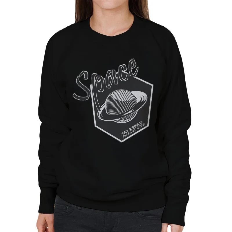 NASA Space Travel Saturn Women's Sweatshirt Hoodie with Thumb Holes Functional Cozy
