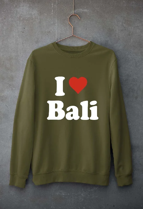 I Love Bali Unisex Sweatshirt for Men/Women Hoodie with Belted Waist Structured Tailored I Love Bali Unisex Sweatshirt for Men/Women Hoodie with Belted Waist Structured Tailored