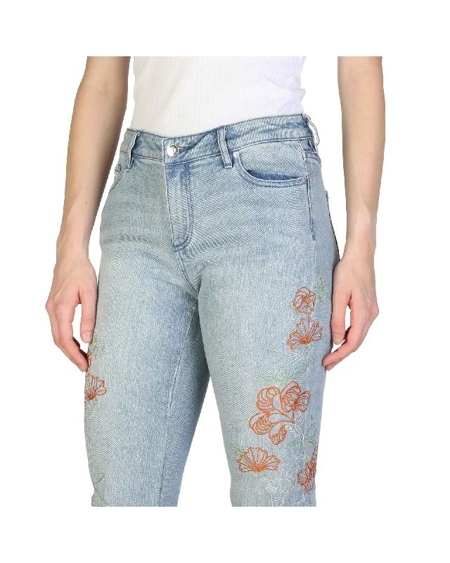 Armani Exchange Women's Floral Skinny Jeans Trendy Colored Denim Jeans