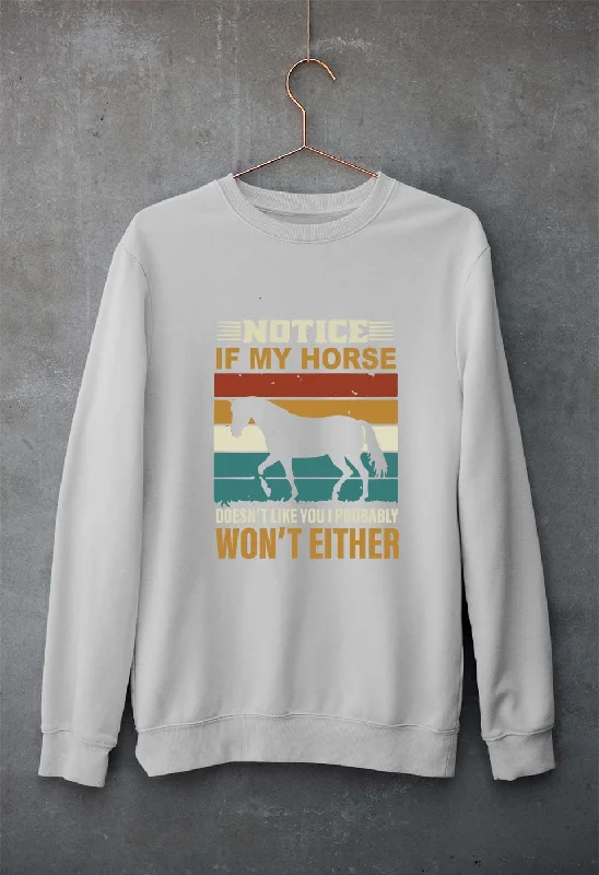 Horse Unisex Sweatshirt for Men/Women Hoodie with Strings Custom Fit Adjustable