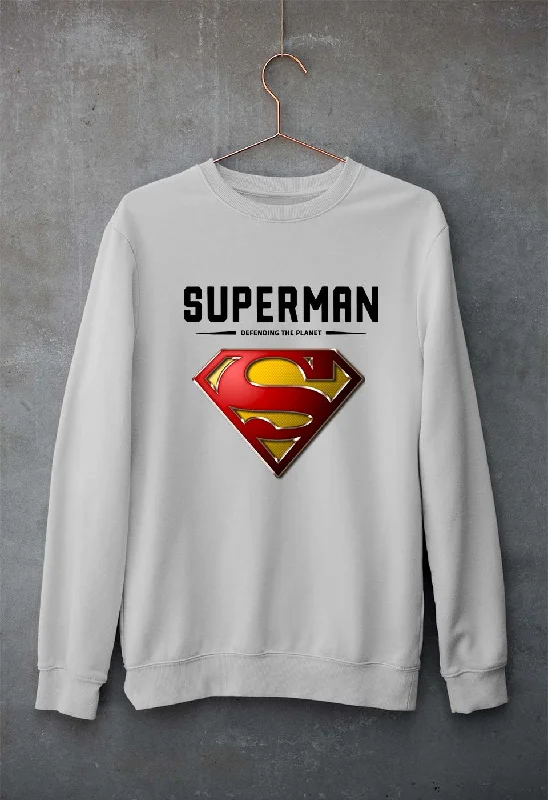 Superman Superhero Unisex Sweatshirt for Men/Women Hoodie with Mock Neck Collared Structured Superman Superhero Unisex Sweatshirt for Men/Women Hoodie with Mock Neck Collared Structured