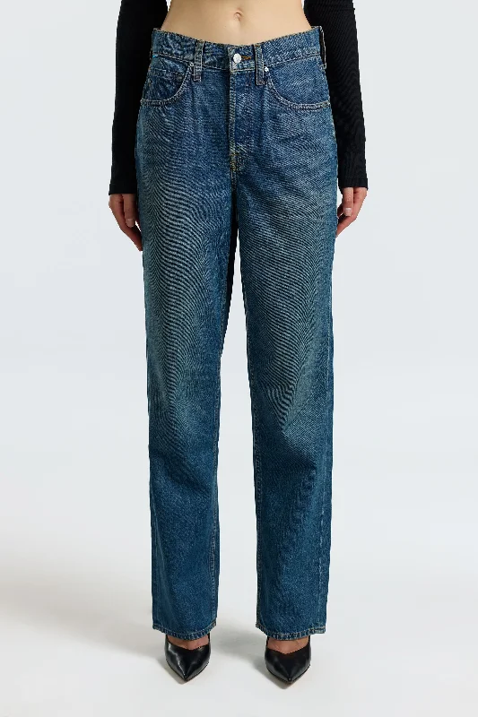 Kate Jean (Sale) Trendy Wide-Leg High-Waist Denim