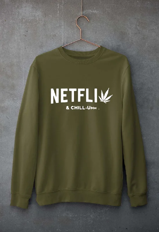 Netflix Weed & Chill Unisex Sweatshirt for Men/Women Hoodie with Sequins Glamorous Eye-catching Netflix Weed & Chill Unisex Sweatshirt for Men/Women Hoodie with Sequins Glamorous Eye-catching