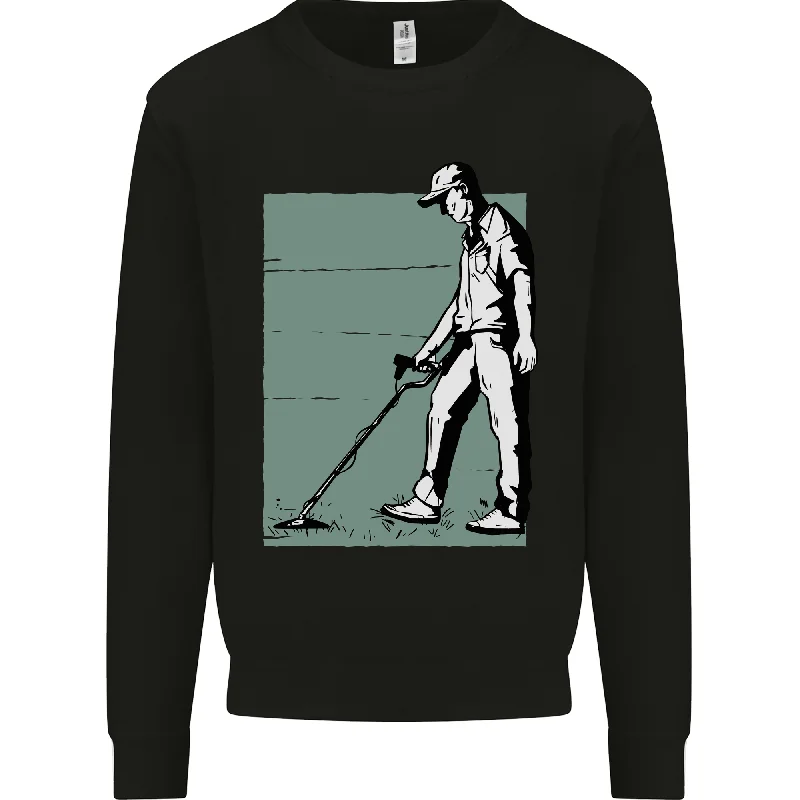 A Man Metal Detecting Detector Mens Sweatshirt Jumper Hoodie with Zipper Versatile Modern A Man Metal Detecting Detector Mens Sweatshirt Jumper Hoodie with Zipper Versatile Modern
