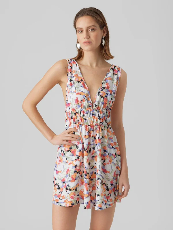 Γυναικείο φόρεμα VMBONNI CATCH SL MINI DRESS WVN 10285469 | 10285469 Stylish Floral Print Mini Dress