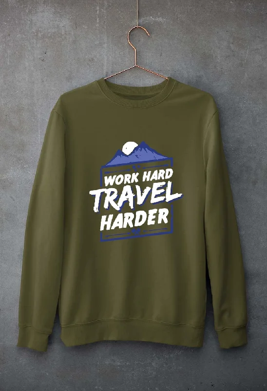 Travel Harder Unisex Sweatshirt for Men/Women Hoodie with Reflective Safety Nightwear Travel Harder Unisex Sweatshirt for Men/Women Hoodie with Reflective Safety Nightwear