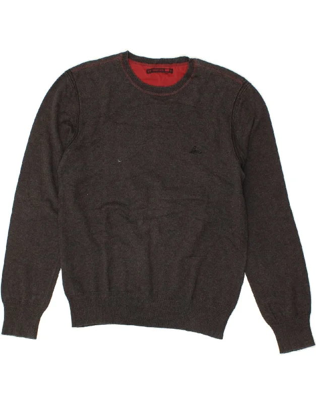 LEVI'S Mens Crew Neck Jumper Sweater Medium Grey Cotton Graphic Sweater Embroidered Appliqued LEVI'S Mens Crew Neck Jumper Sweater Medium Grey Cotton Graphic Sweater Embroidered Appliqued