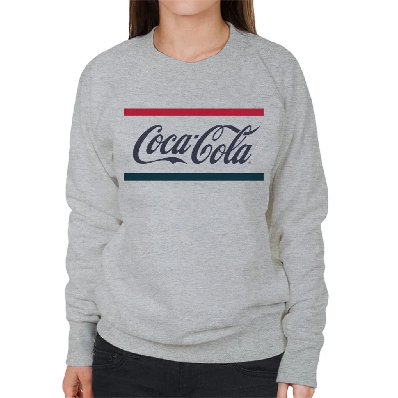 Coca Cola Classic Colours Women's Sweatshirt Hoodie with Metallic Shiny Futuristic
