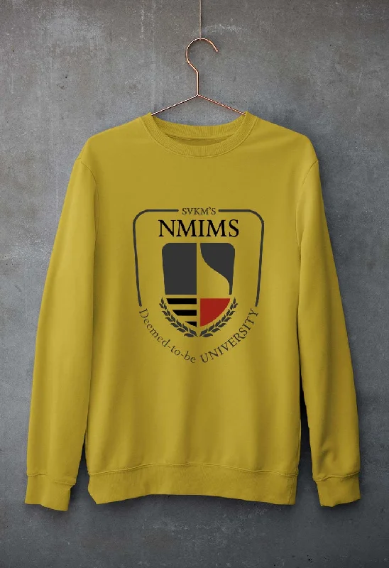 NMIMS Unisex Sweatshirt for Men/Women Hoodie with Hidden Zipper Minimalist Clean