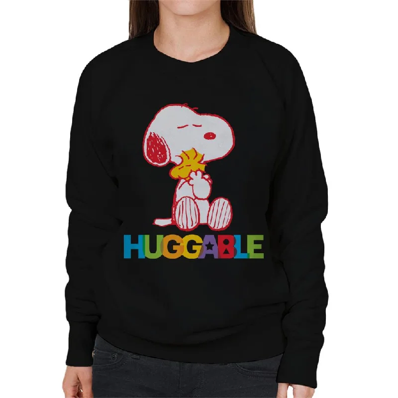 Peanuts Rainbow Huggable Snoopy & Woodstock Women's Sweatshirt Hoodie with Camouflage Military Edgy Peanuts Rainbow Huggable Snoopy & Woodstock Women's Sweatshirt Hoodie with Camouflage Military Edgy