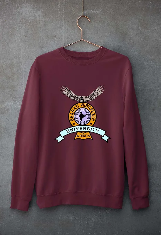 Bharati Vidyapeeth Unisex Sweatshirt for Men/Women Hoodie with Side Slits Relaxed Casual Bharati Vidyapeeth Unisex Sweatshirt for Men/Women Hoodie with Side Slits Relaxed Casual
