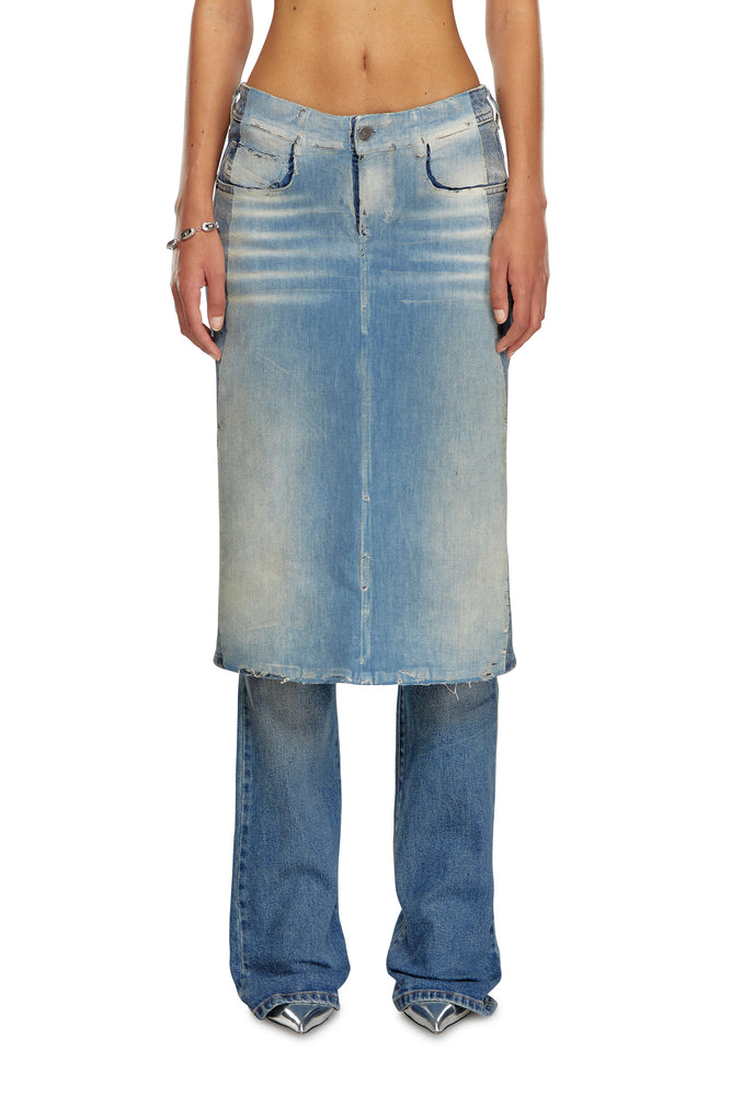 Bootcut Jeans - D-Sel Fashionable Raw Edge Jeans