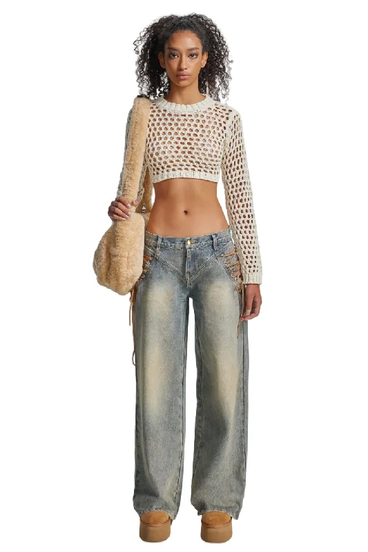 THE KRIPT - "Regan" - Dirty denim wash Jeans Casual Skinny Fit Jeans