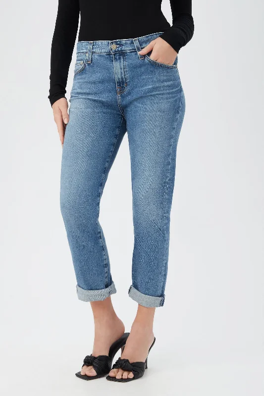AG Women's Ex-Boyfriend Slim Slouchy Cropped Jean Fashionable Raw Hem Bootcut Jeans
