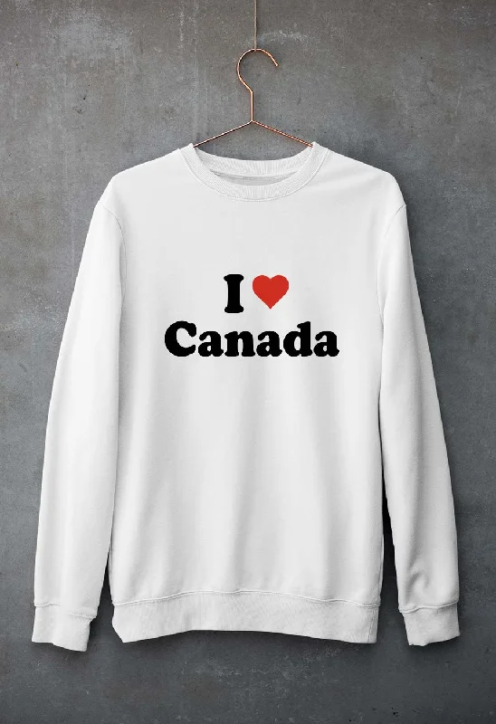 I Love Canada Unisex Sweatshirt for Men/Women Hoodie with Tie-Dye Psychedelic Retro