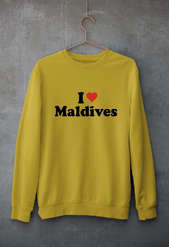 I Love Maldives Unisex Sweatshirt for Men/Women Hoodie Sweatshirt Pullover