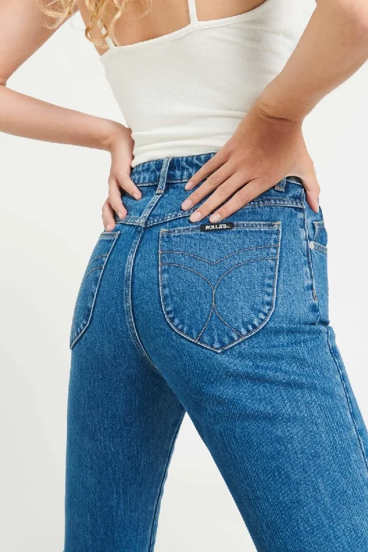 Rolla's Original Straight Jeans / Ashley Blue Fashionable Straight Fit Denim