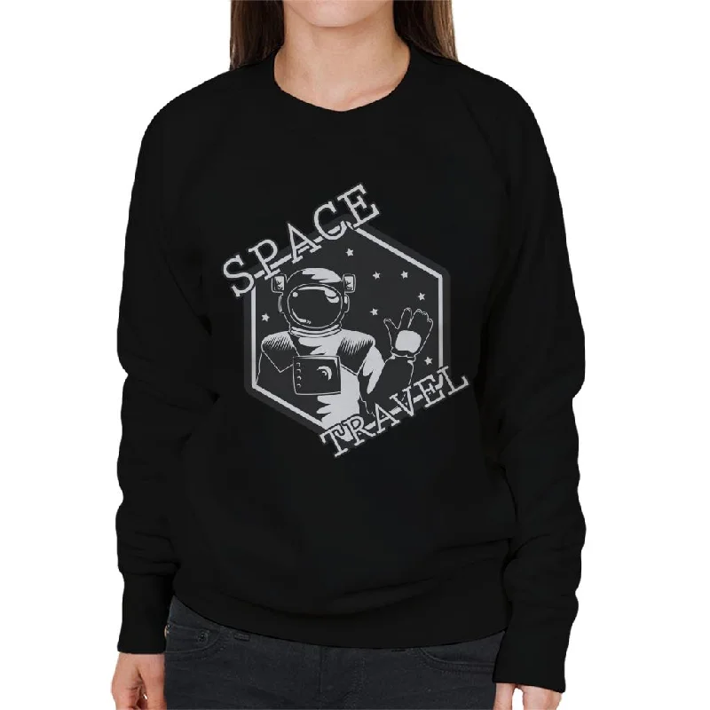 NASA Space Travel Astronaut Waving Women's Sweatshirt Hoodie with Slim Fit Tailored Modern NASA Space Travel Astronaut Waving Women's Sweatshirt Hoodie with Slim Fit Tailored Modern