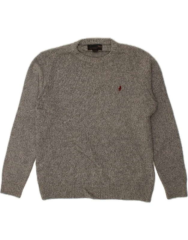 MARLBORO CLASSICS Mens Crew Neck Jumper Sweater XL Grey Flecked Wool Iron Safe Non-Iron Wrinkle Free MARLBORO CLASSICS Mens Crew Neck Jumper Sweater XL Grey Flecked Wool Iron Safe Non-Iron Wrinkle Free