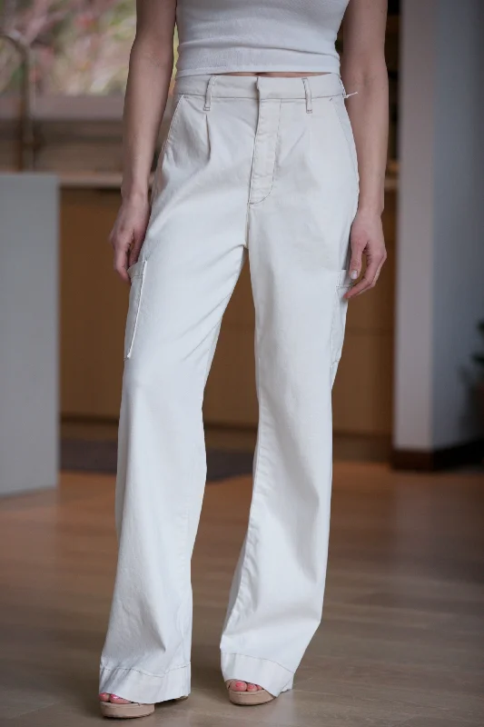 JOE'S JEANS The Petra High Rise Wide Leg in Natural Chic Cropped Jeans