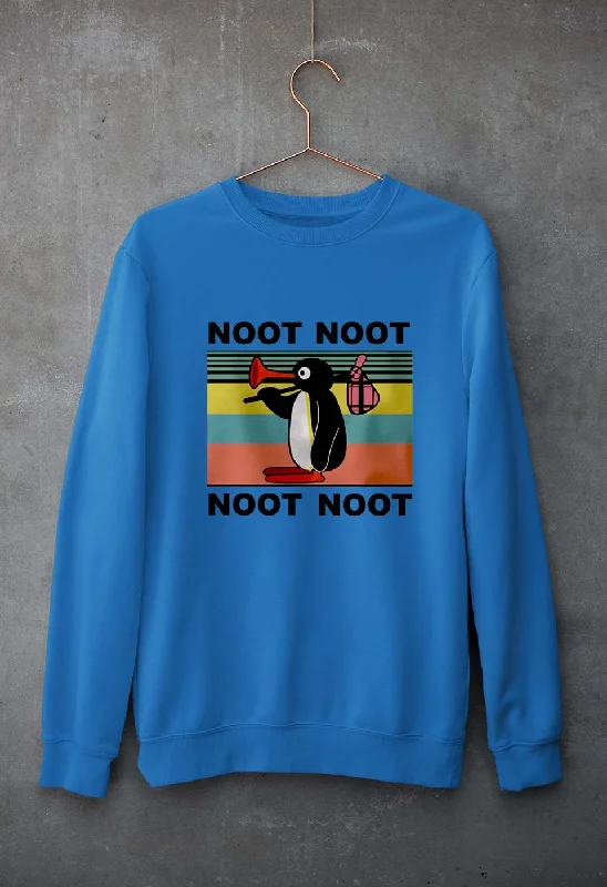 Pingu Unisex Sweatshirt for Men/Women Hoodie with Tied Waist Feminine Flattering