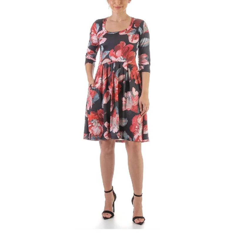 Womens Floral Print Short Mini Dress Elegant Tulle Mini Dress