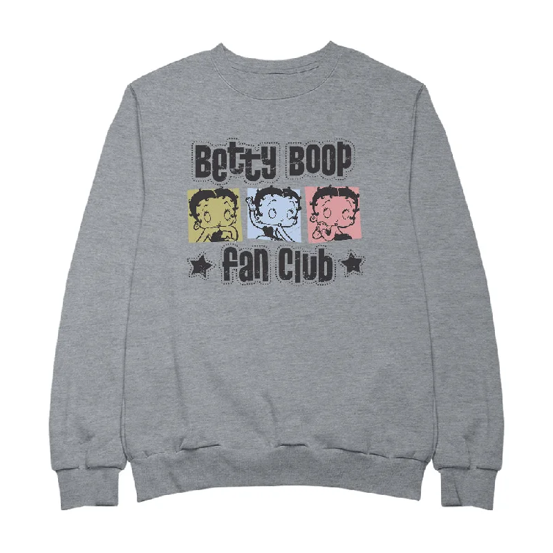 Betty Boop Fan Club Women's Sweatshirt Hoodie with Half-Zip Sporty Casual
