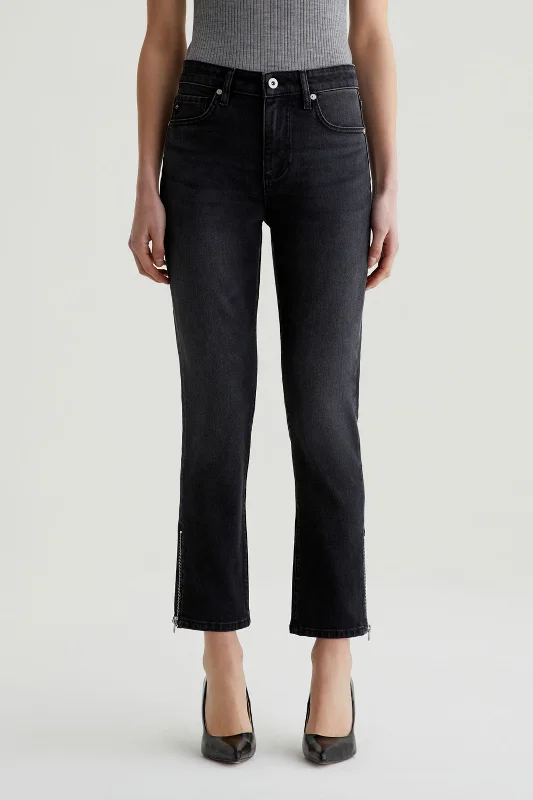 AG Mari Black Moto Crop Jean Trendy Classic Fit Jeans