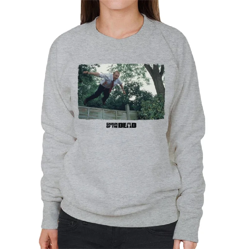 Shaun of the Dead Jumping Over Fence Women's Sweatshirt Hoodie with Elastic Waist Stretchable Comfortable Shaun of the Dead Jumping Over Fence Women's Sweatshirt Hoodie with Elastic Waist Stretchable Comfortable