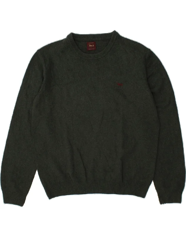 MARLBORO CLASSICS Mens Crew Neck Jumper Sweater Large Green Wool Silk Blend Satin Velvet MARLBORO CLASSICS Mens Crew Neck Jumper Sweater Large Green Wool Silk Blend Satin Velvet