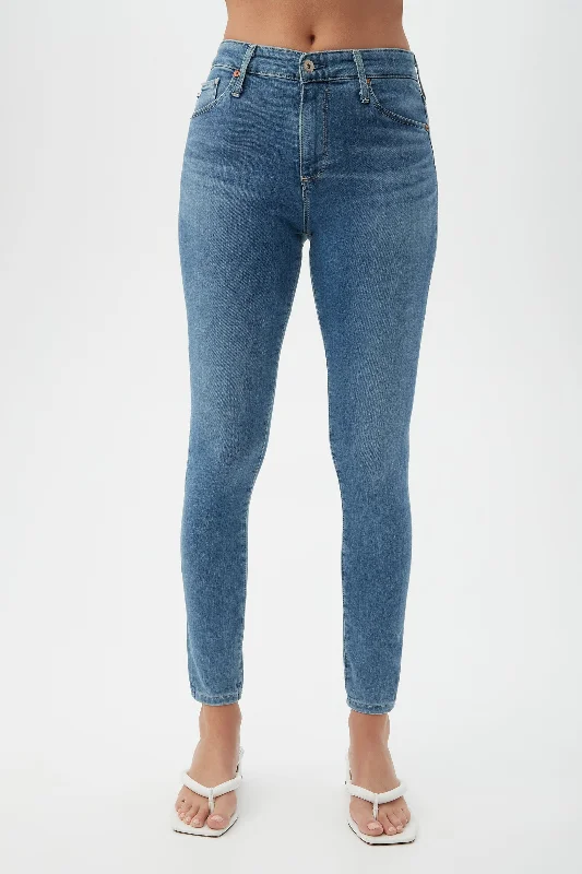 AG Women's Farrah Dark Blue Cropped Skinny Jean Chic Vintage-Inspired Denim Jeans