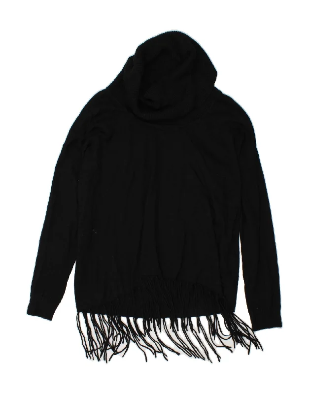 MICHAEL KORS Womens Roll Neck Jumper Sweater UK 16 Large Black Cotton Modern Contemporary Chic MICHAEL KORS Womens Roll Neck Jumper Sweater UK 16 Large Black Cotton Modern Contemporary Chic