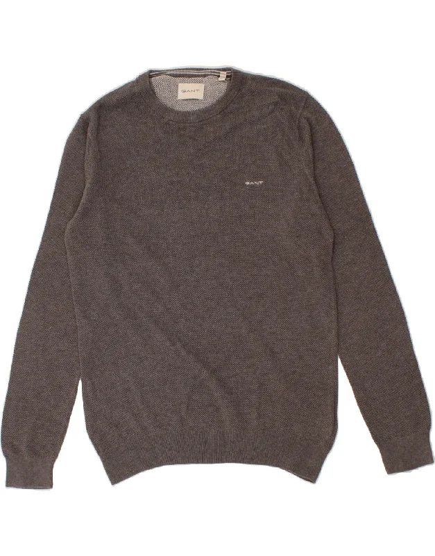 GANT Mens Crew Neck Jumper Sweater Large Grey Cotton Faux Fur Fabric Real Fur Fabric Shearling Fabric GANT Mens Crew Neck Jumper Sweater Large Grey Cotton Faux Fur Fabric Real Fur Fabric Shearling Fabric