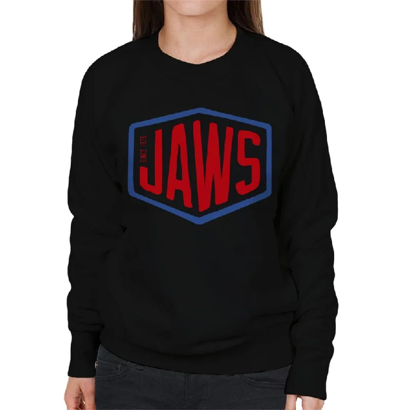 Jaws Since 1975 Red Text Women's Sweatshirt Hoodie with Crew Neck Simple Timeless