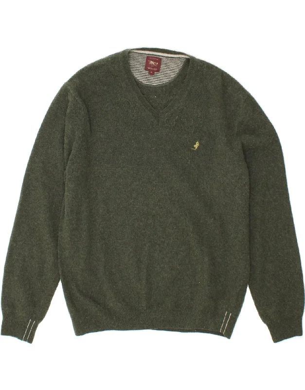 MARLBORO CLASSICS Womens V-Neck Jumper Sweater UK 18 XL Green Wool Iron Safe Non-Iron Wrinkle Free MARLBORO CLASSICS Womens V-Neck Jumper Sweater UK 18 XL Green Wool Iron Safe Non-Iron Wrinkle Free