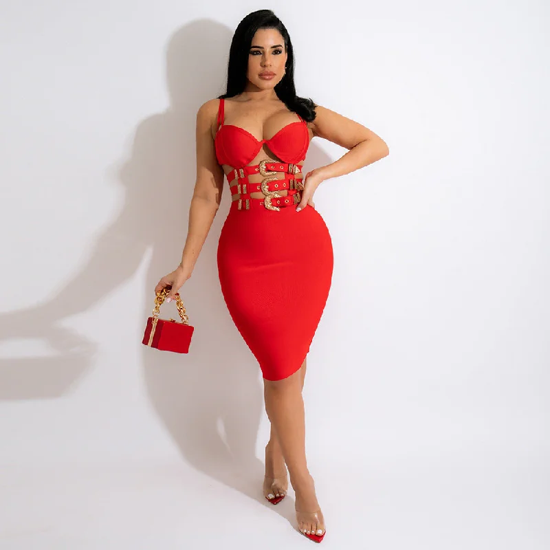 2022 Summer Hollow Out Bandage Sleeveless Bodycon Dress Solid Color Mini Dresses Women Women's Dresses Bodycon Sexy Club Fashionable Button-Front Mini Dress 2022 Summer Hollow Out Bandage Sleeveless Bodycon Dress Solid Color Mini Dresses Women Women's Dresses Bodycon Sexy Club Fashionable Button-Front Mini Dress