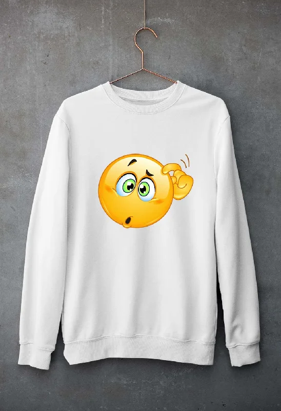 Emoji Unisex Sweatshirt for Men/Women Hoodie with Set-In Sleeves Structured Classic