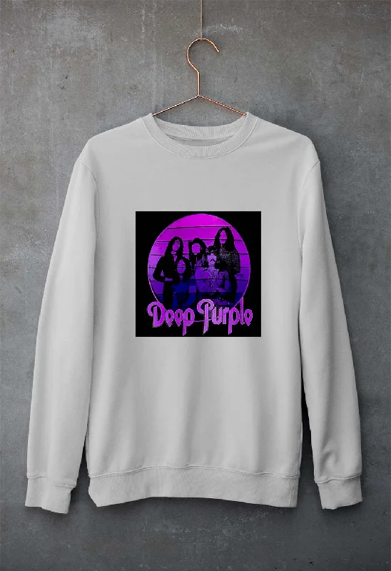 Deep Purple Unisex Sweatshirt for Men/Women Hoodie with Full-Zip Functional Layering Deep Purple Unisex Sweatshirt for Men/Women Hoodie with Full-Zip Functional Layering