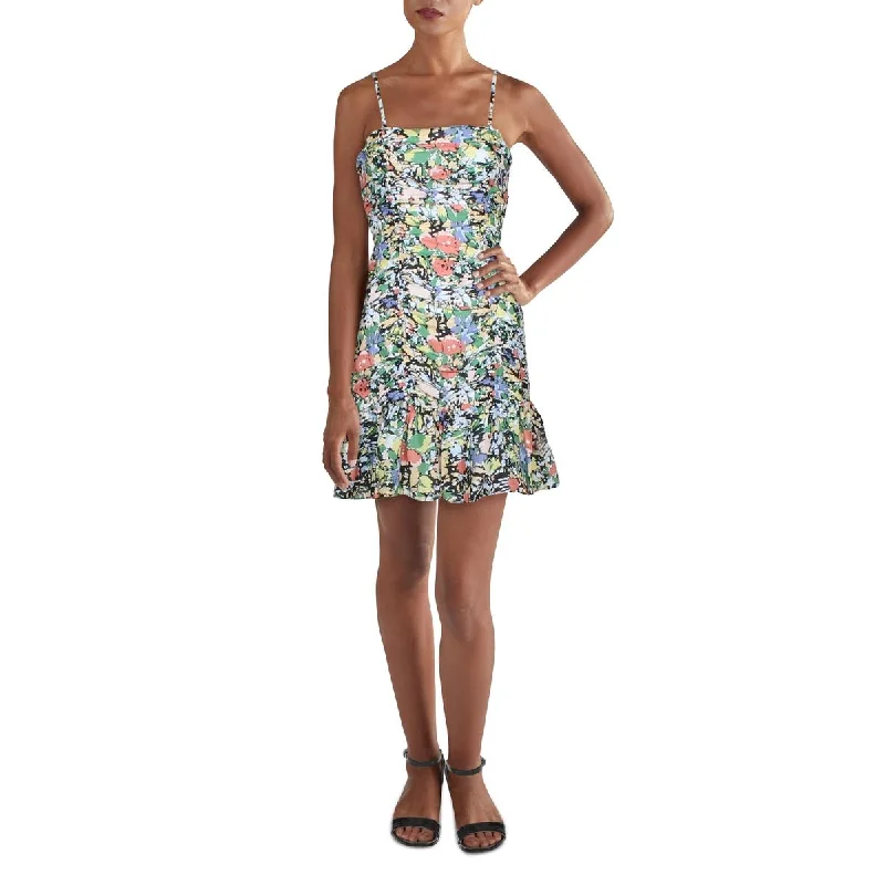 Parker Womens Julie Silk Drapey Mini Dress Classic Shift Mini Dress