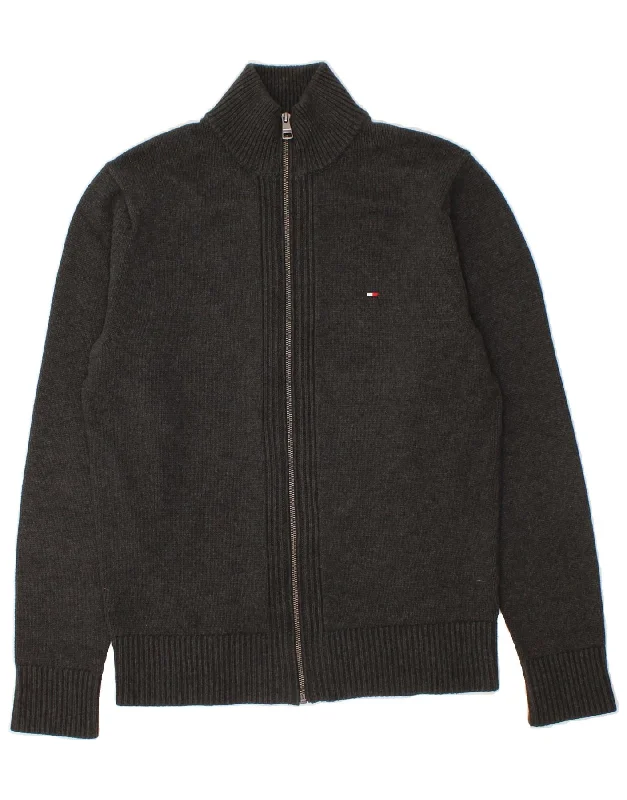 TOMMY HILFIGER Mens Cardigan Sweater Small Grey Cotton Chenille Fabric Brocade Fabric Lace Fabric TOMMY HILFIGER Mens Cardigan Sweater Small Grey Cotton Chenille Fabric Brocade Fabric Lace Fabric